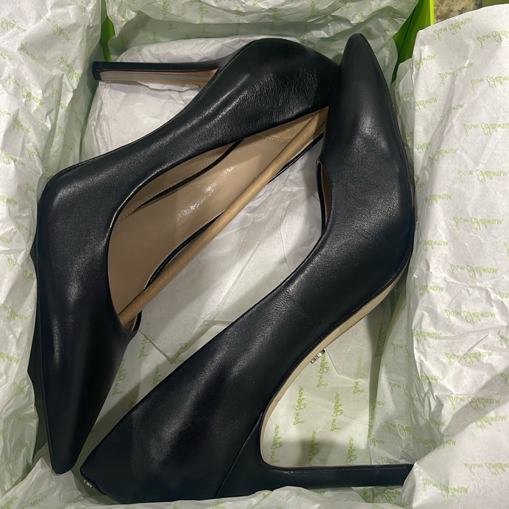 Sam Edelman Black Hazel Pointed Heels - Picture 2 of 4